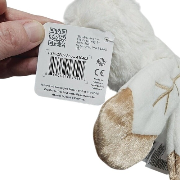 Slumberkins Mini Limited Edition Snowflake Dragonfly Plush Stuffie NWT - Picture 3 of 4